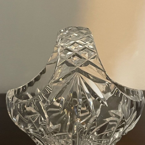 Crystal Decorative Basket with Handle like new, handmade design