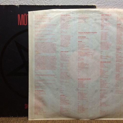 Motley Crue Shout at The Devil LP used, first German edition