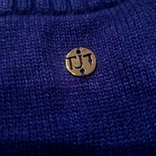 Knitted dress dark blue like new, size L