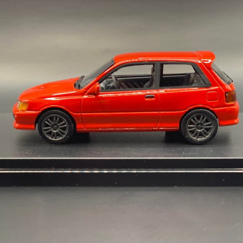 Toyota Starlet GT Turbo μοντέλο κλίμακας 1/43 καινούργιο, κόκκινο με ζάντες Oz Superleggera