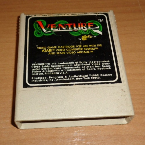 Venture 1982 cartridge for Atari 2600 used, Colecovision