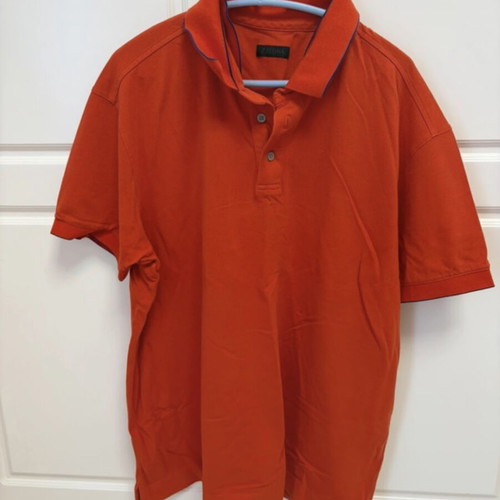 Zegna men's polo shirt, orange, XXL