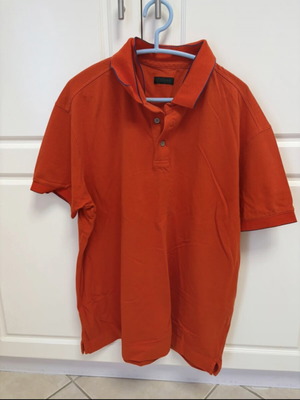 Zegna men's polo shirt, orange, XXL