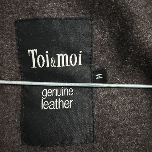 Toi&moi Genuine Leather Jacket used, suede with fur and sherpa, size M