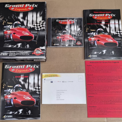 Grand Prix Legends Sierra PC CD-ROM game used, big box