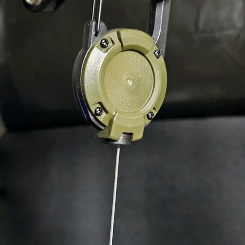 Keychain with retractable wire new, khaki color