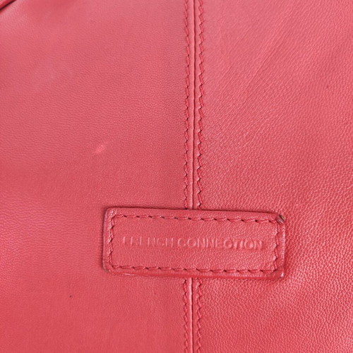 French Connection shoulder bag genuine leather like new coral