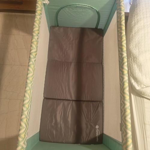 Lorelli playpen and foldable crib mattress, grey brown 118x59x5cm