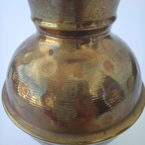 Copper - brass vase used, handmade