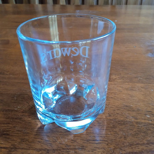 Dewar's whiskey glass like new, collectible glass
