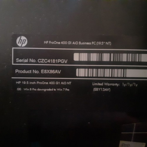 Hp Proone 400G1 business pc 19.5 like new
