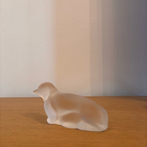 Crystal satin dog sculpture like new