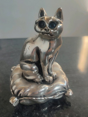 Vintage silver cat used