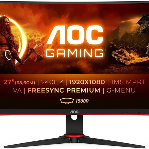 AOC C27G2ZE 27" FHD Curved Gaming Monitor 240Hz 1ms GTG