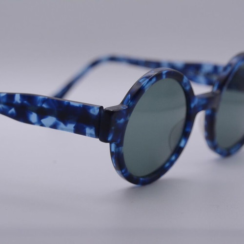 Robert la Roche S72 Round Sunglasses new, blue black
