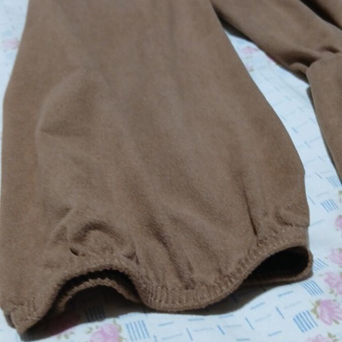 Pin Up suede blouse with metallic studs, brown