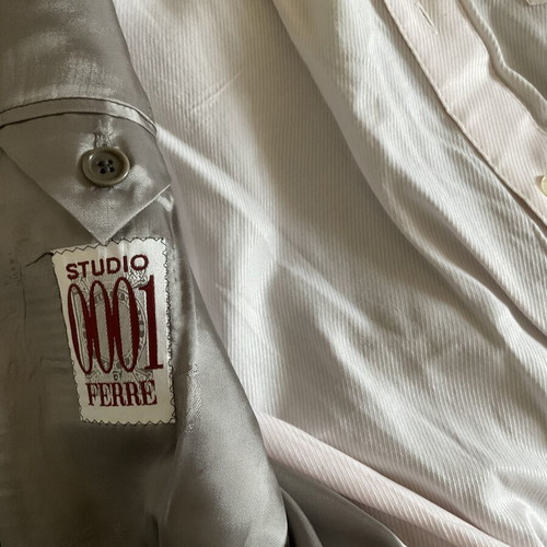Studio 0001 by Gianfranco Ferré double-breasted suit, gray, size M