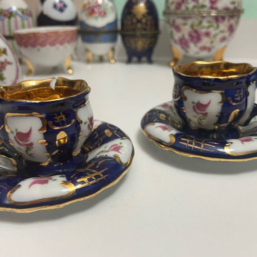 Limoge decorative cups used, set of 2 pieces