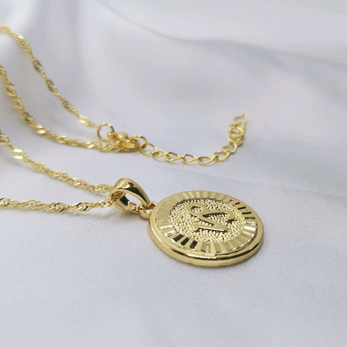 Capricorn Zodiac Necklace 18K Gold Plated New