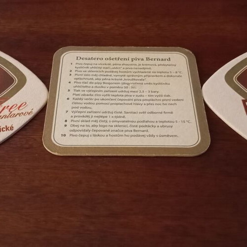 Old beer coasters new, collector's set with Gambrinus holder