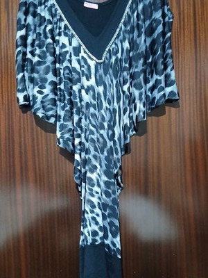 Pin Up blouse-tunic, animal print, size L
