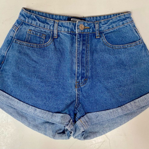 Missguided Woman's Short Jeans Size 36 Used Blue
