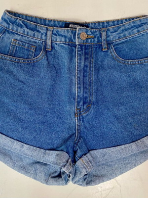 Missguided Woman's Short Jeans Size 36 Used Blue