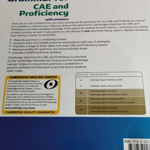 Cambridge Grammar for CAE and Proficiency Student Book with Answers and 2 Audio CDs