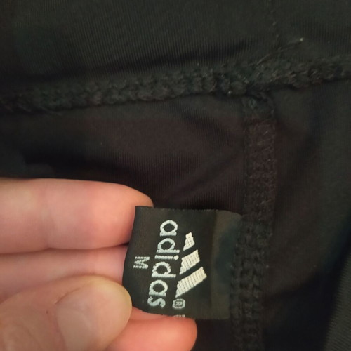 Adidas leggings black like new, size M (fits S), 3/4 length