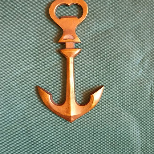 Vintage anchor bottle opener made of solid brass like new