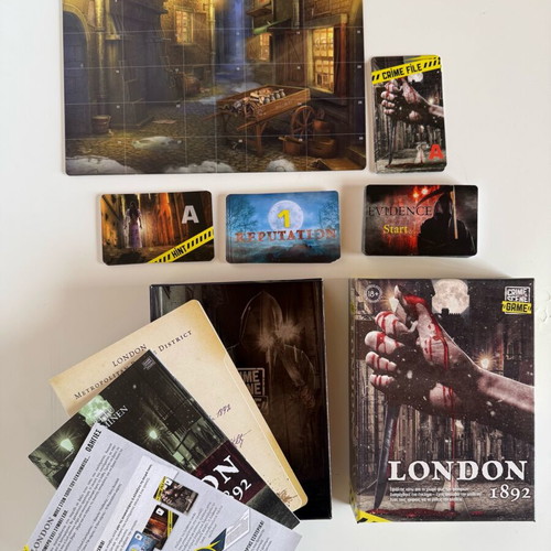 Exit: To Apagorevmeno Kastro and Crime Scene London 1892 board games like new