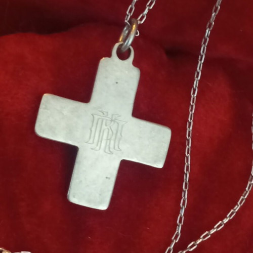 Kessaris 925 cross necklace with monogram