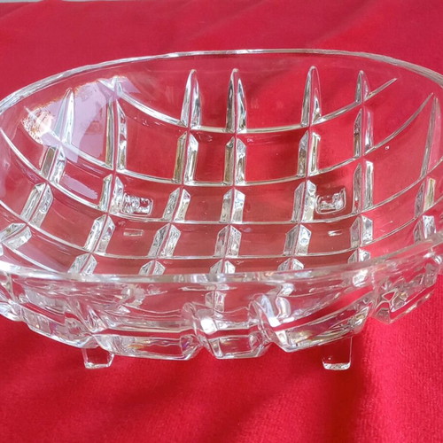 Vintage small crystal serving platter like new