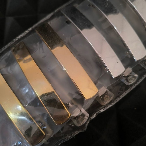 Hair clips new, set of 12, gold and silver colors