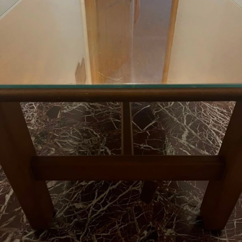Coffee table used with glass top, 1 meter length