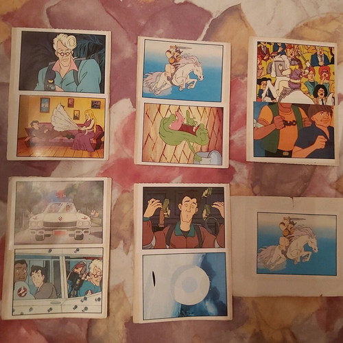 The Real Ghostbusters stickers used, pack of 48 from Panini