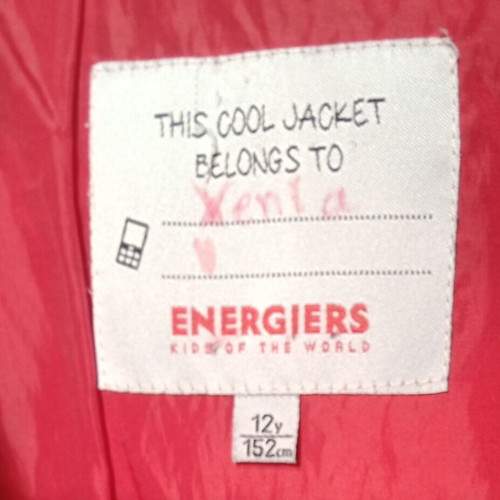 Energiers Down Jacket for Girls Age 12 Red Like New