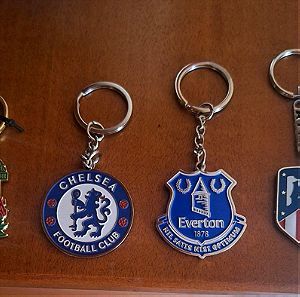 συλλογή μπρελόκ μεγάλων ευρωπαϊκών ομαδων(,Everton,Atletico,Chelsea)