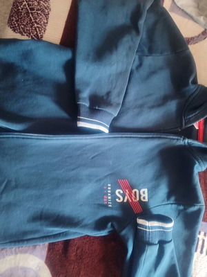 Jacket with zipper and hood, size 14, like new