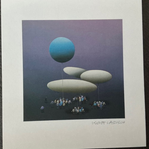 Kurt Larisch signed surrealist print