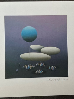 Kurt Larisch signed surrealist print