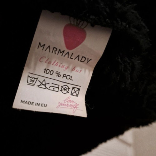 Coat made of synthetic fur new, black, one size