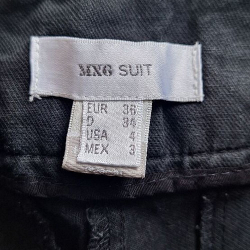 Mango Suit Black Linen Blend Tailored Shorts Small like new