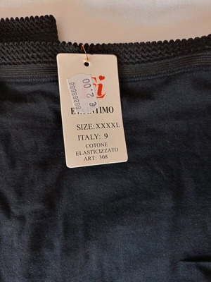 Cotton panties new, pack of 2 black, sizes 5XL and 4XL