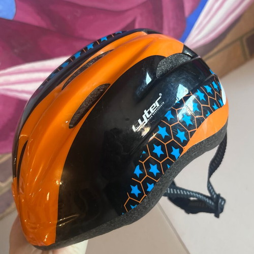 Cytec Yangsta kids bike helmet, size S, black and orange