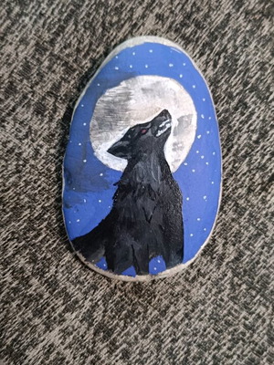 Painted stone new with durable acrylics