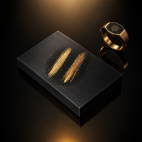 Lydian Stone Natural Gold Testing Stone 40x46mm Spain New