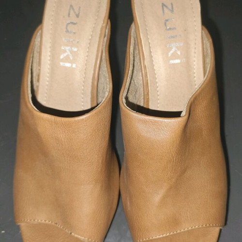 Zuiki high-heeled mule 10cm like new, brown, size 39