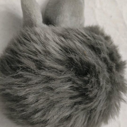 Furry ball with ears keychain like new
