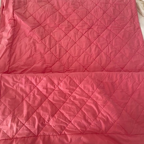 Quilted bedspread used, double size, bright pink